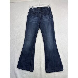 Goldsign Womens Blue Jeans 27 Flare Leg Low Rise EUC